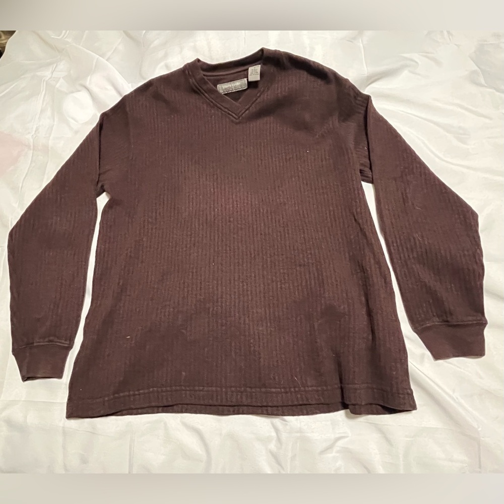 Pierre Cardin Dark Brown V-Neck Sweater
